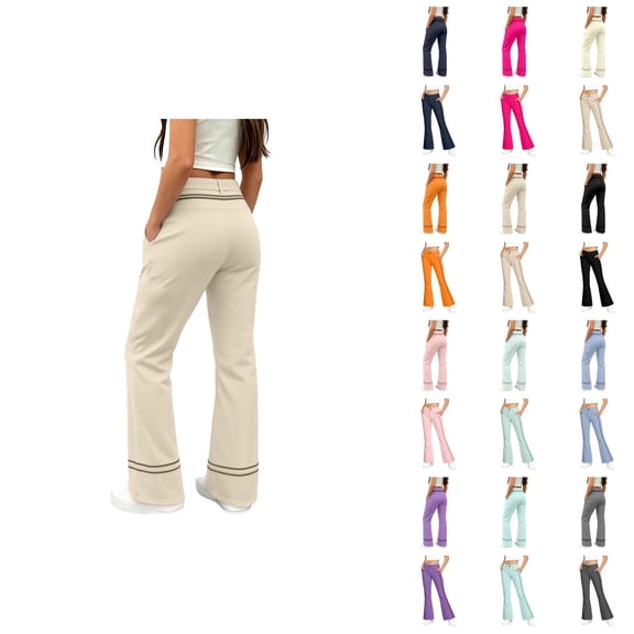 Girls Flared Leggings Stretchy Casual Bottom Pants Slim Fit Trousers For Daily Wear