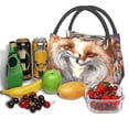thumbnail image 3 of Easygdp Romantic Flower Fox Bolsa de Almuerzo Insulada Reutilizable, Bolsa de Mano y Bandolera para Oficina, Trabajo, Viajes, 3 of 6