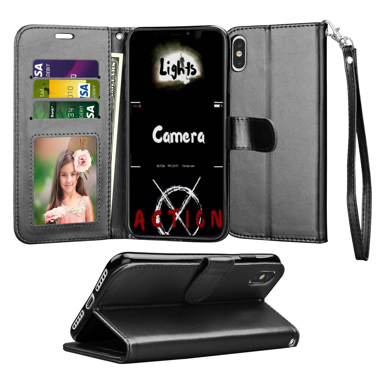 iPhone Xs Max Flip Case Cover for Leather Card Holders Kickstand Cell Phone Cover Luxury Business Flip Cover iPhone Xs Max Flip Case Cover for Leather Card Holders Kickstand Cell Phone Cover Luxury Business Flip Cover