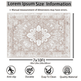 thumbnail image 3 of VALOMENE 7'x10' Washable Non-Slip Beige Boho Floral Vintage Area Rug for Living Room Bedroom Dining Room Home Decor, 3 of 13