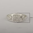 thumbnail image 4 of 925 Sterling Silver Platinum Plated Celtic Knot Design Art Deco Women's Valentines Day Gifts Ring, 4 of 4
