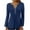Dark Blue, variant on qucoqpe Women's Long Sleeve Casual Blouses Dressy Tunic Tops V Neck Button Office Wear Fall Winter Clothes