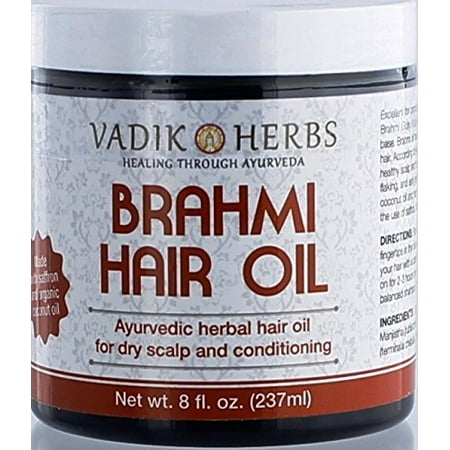 Brahmi Hair Oil (8 oz) | all natural herbal hair oil for hair growth, hair
