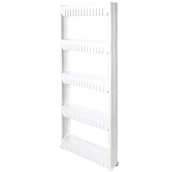 Slim Utility Kitchen Storage Cart with Wheels 5 Tier