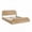 Golden Teak, variant on TacleeKii Twin Platform Bed with Storage Headboard, Space-Saving Design, Sturdy Steel Wood Frame, Easy Assembly, Red Oak