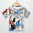thumbnail image 5 of Cuphead T-Shirts for Boys Girls, Kids 3D Print Short Sleeve, Unisex Crew Neck Tee Shirts for Youth, 5 of 9