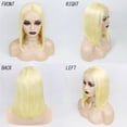 thumbnail image 3 of 613# Human Hair Bob Wig Straight 13x4 Lace Front Wig Brazilian Remy Hair Wigs 12inch for Women Pre Plucked With Baby Hair Hair Replacement, 3 of 5