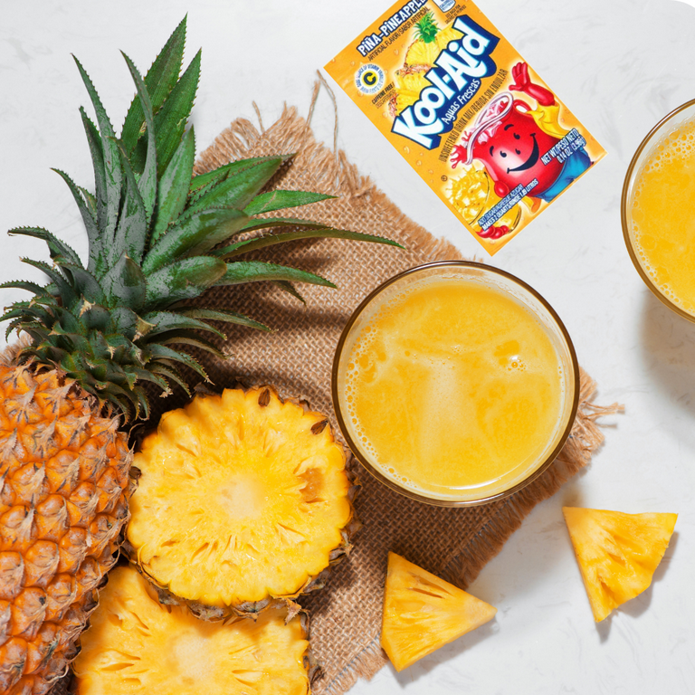 Kool-Aid Drink Mix Pina-Pineapple Pack of 6 Vitamin C Rich Flavor