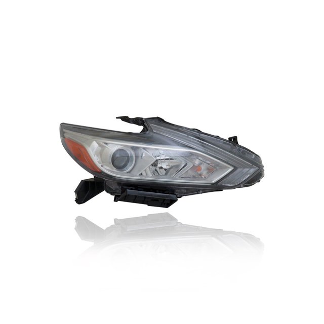 Headlight Assembly - Cooling Direct Fit/For 16-18 Nissan Altima Sedan-Base/S/SV/SL/2.5L - Halogen, Without LED-Daytime-Running-Light, Chrome Bezel - Right Hand - Passenger - 260109HS0A