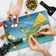 thumbnail image 4 of Landscape Cutting Board, Traditional Longtail Boats at Maya Bay in Thailand Exotic Seascape Image, Decorative Tempered Glass Cutting and Serving Board, Large Size, Multicolor, by Ambesonne, 4 of 5
