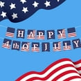 thumbnail image 5 of SLYNSHome American Flag Banner Patriotic Party Supplies 4th of July Decorations Independence Day Tableware for Memorial Day,Veterans, 5 of 7