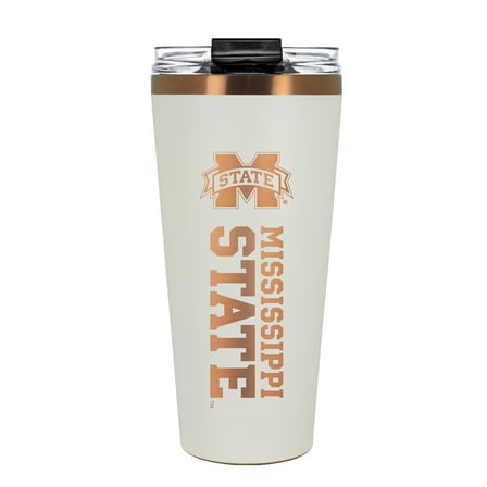 Mississippi State Bulldogs 30 oz. Cream   Copper Big Slim Tumbler