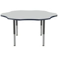 thumbnail image 3 of ECR4Kids 60in Flower Premium Thermo-Fused Adjustable Activity Table Grey/Navy/Black - Super Leg, 3 of 8