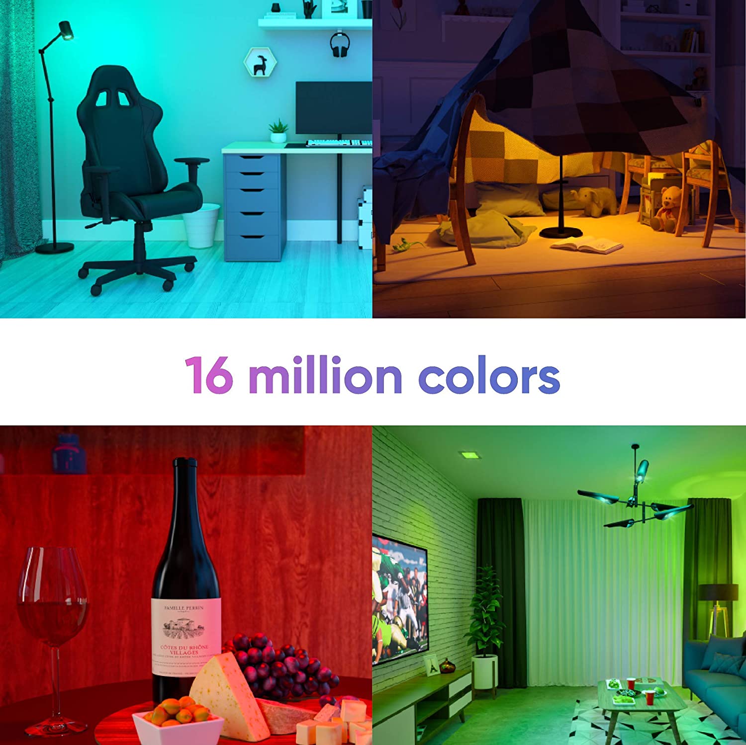 Wyze Bulb Color Smart LED Light 1100 Lumens 2-Pack photo 6