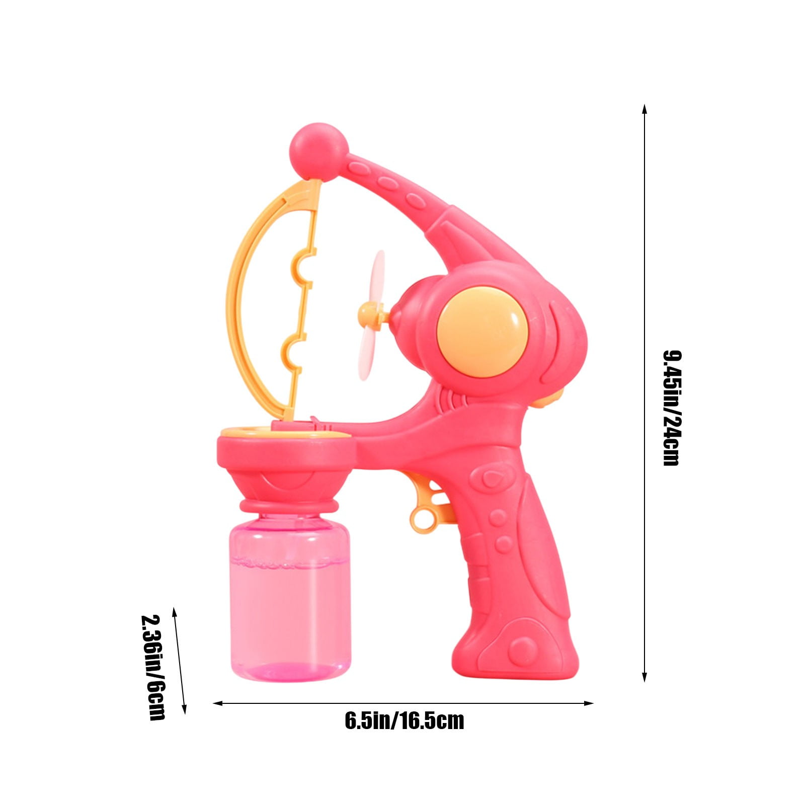 9.25 Inch Automatic Bubble Blower Machine 4.4 fl oz Large Colorful Bubbles Generator for Outdoor Parties Events(Red)