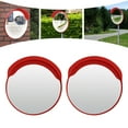 thumbnail image 4 of 2Pcs Convex Traffic Mirror Wide Angle 24" Garage Store Blind Spot Corner Security, 4 of 12