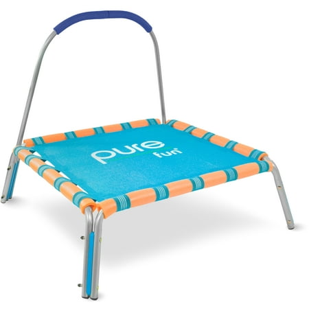 Pure Fun Kids Jumper 38-Inch Trampoline, with Handrail, Blue
