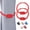 Red, variant on Minzimin Magnetic Curtain Tiebacks 2 Pack Hand-Woven Curtain Ties