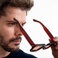 thumbnail image 5 of Baroc Square Tea Lentes de Sol Cuadrados Café Degradado Unisex UV400 Acetato, 5 of 5
