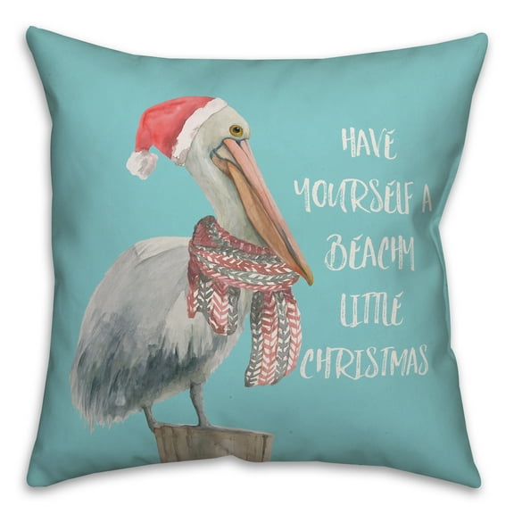 Creative Products Beachy Little Christmas 16x16 Spun Poly Pillow