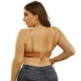 thumbnail image 2 of Women Strapless Bra Plus size 34-44D Half Cup Multiway Balconette Bra with Straps Figure Minimizer Support Bra, 2 of 5