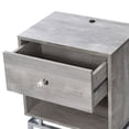 thumbnail image 6 of Camelia 1-Drawer and 1-Shelf Wood End Table with USB Port, Light Gray, 6 of 8