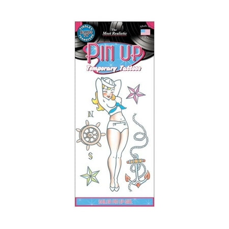 Sailor Pin Up Girl Temporary Tattoos