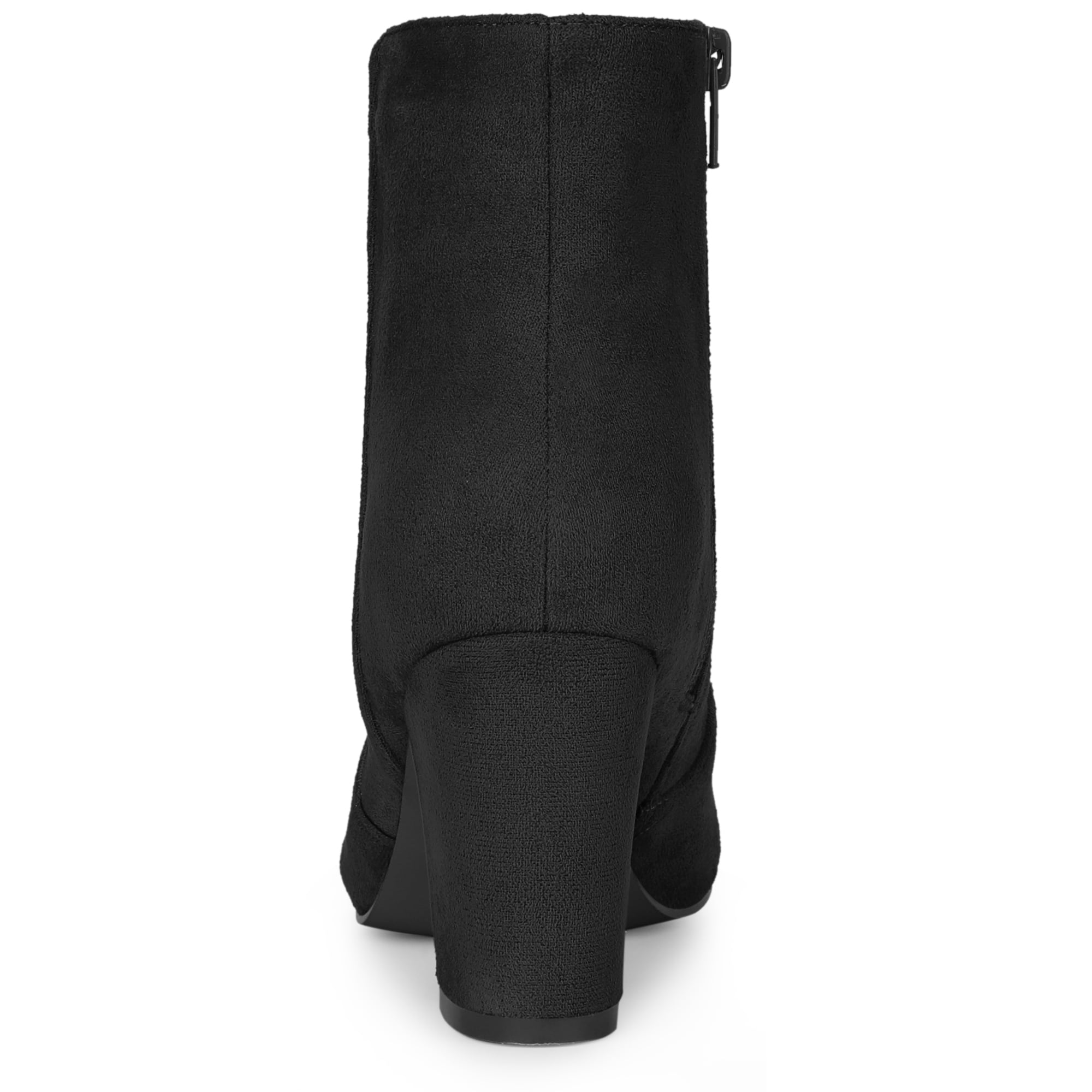 DARING DIVA Stylish Heel Round Toe and Chunky Heels Boots Black 8