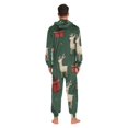thumbnail image 7 of White Reindeer with Christmas Gift Adult's Hoodie Onesie Jumpsuit One-Piece Pajamas with Zipper Unisex for Holiday L, 7 of 7