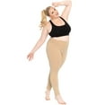 thumbnail image 2 of Stretch Is Comfort Women's Cotton/Spandex Plus Size Leggings Beige 6X, 2 of 6