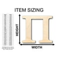 thumbnail image 2 of Unfinished Wood Bold Pi Shape - Craft - up to 46" DIY 14" / 1/2", 2 of 3