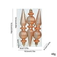 thumbnail image 3 of Plastic Champagne-Colored Christmas Tree Ornaments (Iron-Shaped), 3 of 5