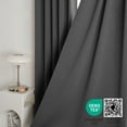 thumbnail image 5 of Deconovo Solid Blackout Curtains for Bedroom Back Tab Thermal Curtain Panels Set of 2, 42"x 63", Gray, 5 of 8