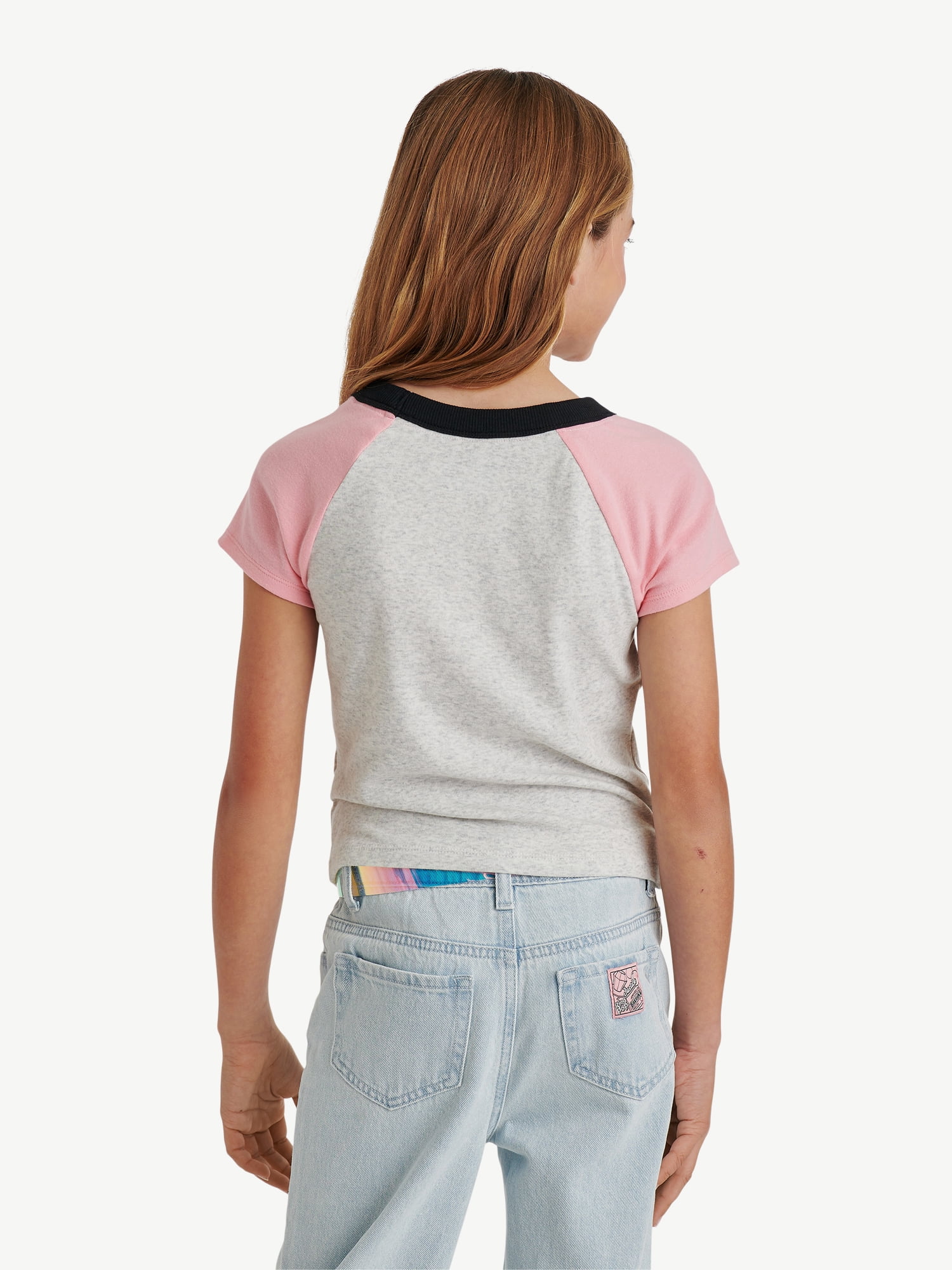 Justice Girls Ring Pop Collab Raglan Baby Tee, Sizes XS-XLP