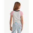thumbnail image 2 of Justice Girls Ring Pop Collab Raglan Baby Tee, Sizes XS-XLP, 2 of 8