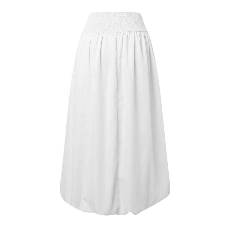 Bysome Skirts For Women Maxi Bubble Skirt Elastic Waist