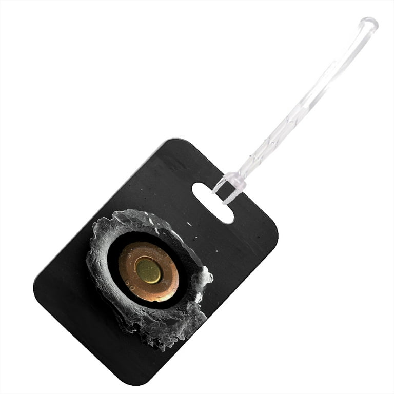 KuzmarK Luggage Travel Bag Tag Bullet Hole