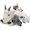 Goat-White, variant on MaoGoLan 18" Hanging Monkey Stuffed Animal with One Baby Plush Toys