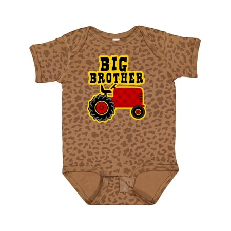 

Inktastic Red Tractor Big Brother Gift Baby Boy Bodysuit
