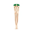 thumbnail image 5 of ANGARA Natural One Sided Split Shank Round Emerald Solitaire Engagement Ring in 14K Rose Gold for Women (Size-6mm) | May Birthstone, Anniversary, Jewelry Gift for Women | Natural Emerald Ring, 5 of 11