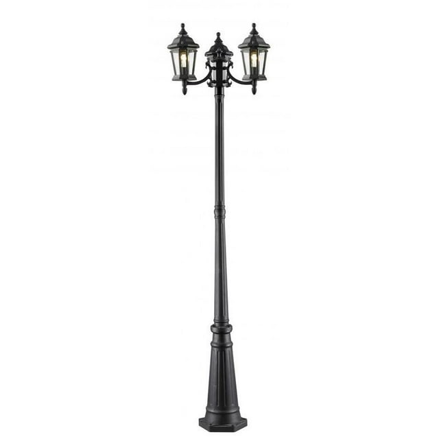 Z-Lite Melbourne 3 Light Outdoor Post Light in Black