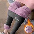 thumbnail image 2 of NAFUU Lined Leggings Womens Thick Warm Winter Thermal Velvet Tights Stretch Fuzzy Full Length Pants Casual Jeggings Pants Stretch Leggings, 2 of 4