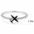 thumbnail image 2 of Luxe Jewelry Designs Women's Stainless Steel Halo Style Ring with Jet Black Epoxy - Size 9 (Pack of, 2 of 4