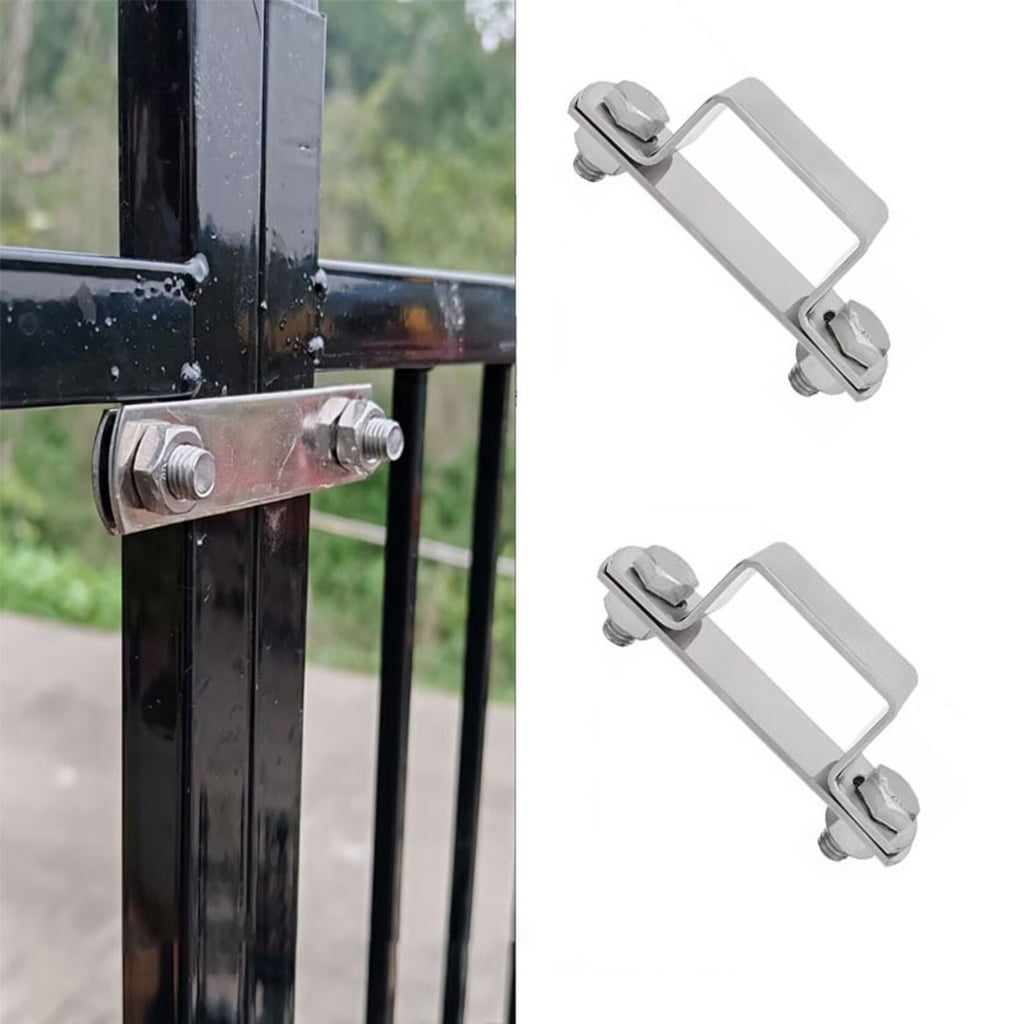 Zeiwohndc 4Pcs U Shaped Connector Bracket Metal Steel Square Pipe Clamp Hardware