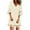 Beige, variant on Resort Wear for Women 2026 Women Casual Summer Dress V Neck Soild Color Three Quarter Sleeve Patchwork Beach Dress Sundress Beach Vacation Clothes for Women