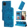 thumbnail image 5 of Cutyskin Case for Samsung A12 4G,Wallet Case,PU Leather Flip,Kickstand,Double Magnetic Clasp,Embossed Mandala Flower Lanyard Protective PU Leather Cover for Samsung Galaxy A12 4G, Blue, 5 of 12