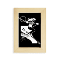 thumbnail image 1 of Winter Sport Skiing Black Pattern Desktop Display Photo Frame Picture Art Painting 5x7 inch, 1 of 3