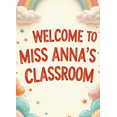thumbnail image 4 of Welcome Banner for Classroom Rainbow Theme Welcome to Miss Anna's Classroom Backdrop Decor Photography Props Party Supplies School Events Reusable Decoration, 4 of 8