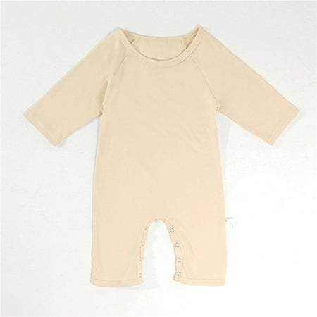 

NIUREDLTD Baby Girls Boys Autumn Solid Cotton Long Sleeve Romper Jumpsuit Clothes