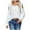 White-Sweater, variant on Qetyuw Solid Color Cable Knit Sweater for Women Casual Notched V Neck Pullover Jumper Cold Shoulder Long Sleeve Chunky Sweaters
